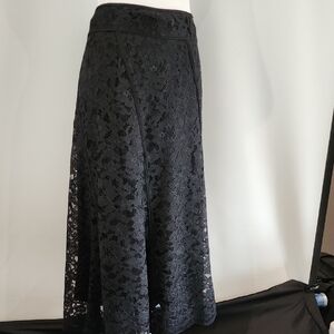 Nine West Black Maxi A-Line Skirt